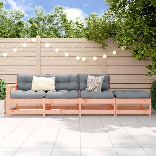 vidaXL 4-tlg. Garten-Lounge-Set Massivholz Douglasie 825539