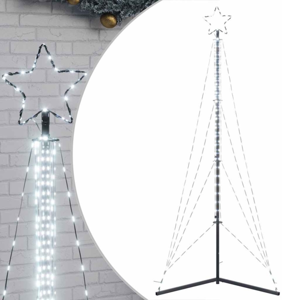 vidaXL LED Weihnachtsbaum 483 LEDs Kaltweiß 240 cm 4016413