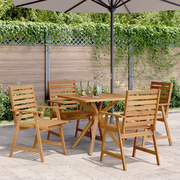 vidaXL 5-tlg. Garten-Essgruppe Massivholz Akazie 3283569