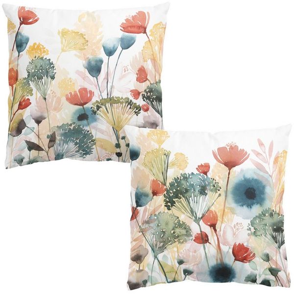 Bilderdepot24 Dekokissen 2-teilig drinnen Kissenhülle/ Sofakissen/ Zierkissen Kissenhülle bunt, Bezug Aquarell mit / ohne Füllung Zierkissen Outdoor Sofa Bett