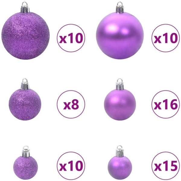 vidaXL Künstlicher vorbeleuchteter Weihnachtsbaum Grün 210 cm 3396781 Bild 6