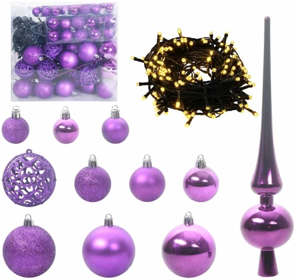 vidaXL Künstlicher vorbeleuchteter Weihnachtsbaum Grün 210 cm 3396781 Bild 5