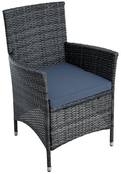 ESTEXO Gartenmöbel Set Essgruppe, Polyrattan Anthrazit Bild 6