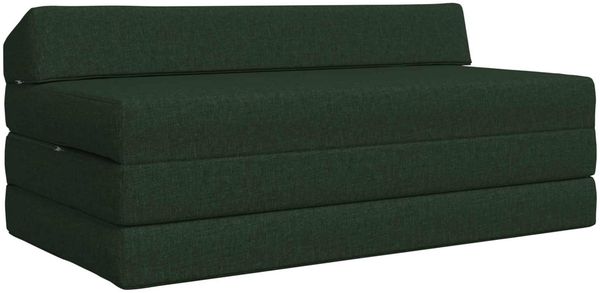 vidaXL Klappsofa Bett Dunkelgrün 120 x 60 x 49 cm Stoff 900037