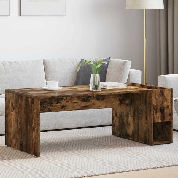 vidaXL Couchtisch Geräucherte Eiche 101,5 x 50 x 37 cm Holzwerkstoff 891196