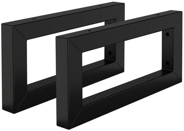 ML-DESIGN Wandregalhalter 2er Set Wandhalterung Unterbau für Waschtischplatte, aus Stahl, 2-tlg, Waschtischhalterung Schwarz, Regalträger Regalhalter Wandkonsole