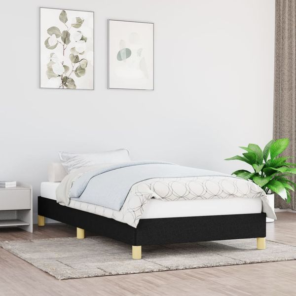 Bettgestell Schwarz 90x190 cm Stoff [346780]