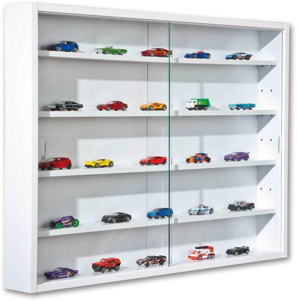 Regal Comit Wandschrannk 2 Glastüren weiß Wandschrank Vitrine Regal Wandregal