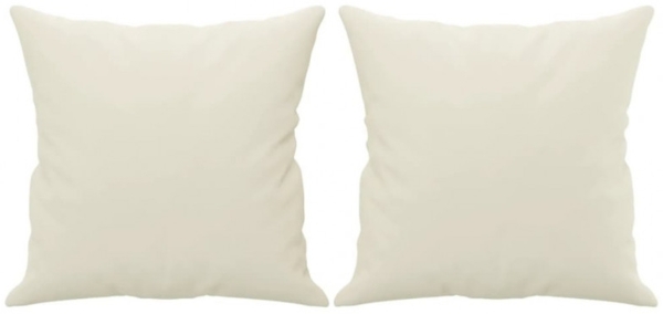 vidaXL 2-Sitzer-Sofa mit Zierkissen Creme 120 cm Samt 3200943 Bild 5