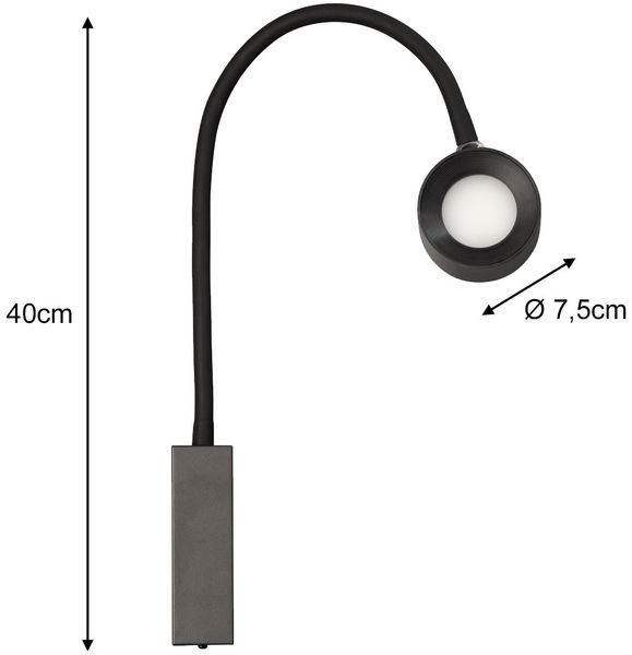 Akku Wandleuchte MAGNETIC kabellos für Wandmontage & Bett Kopfteil, Breite 7,5cm Bild 4