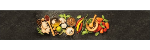 vidaXL Küchenteppich Waschbar Gewürze 60x300 cm Samt 4005616