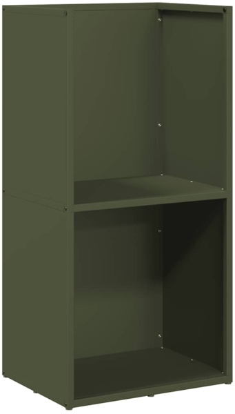 vidaXL Brennholzregal Olivgrün 40x30x80 cm Kaltgewalzter Stahl 864190