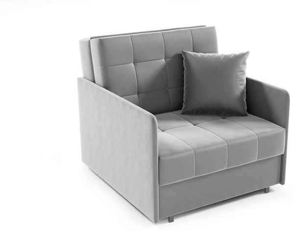 Sofasessel YORK I mit Steppung, 1-Sitzer Schlafsofa, Jugendsofa mit Schlaffunktion, ausziehbare Couch, mit Bettkasten, inkl. Kissen, Kronos 53, 85 x 97 x 90 cm