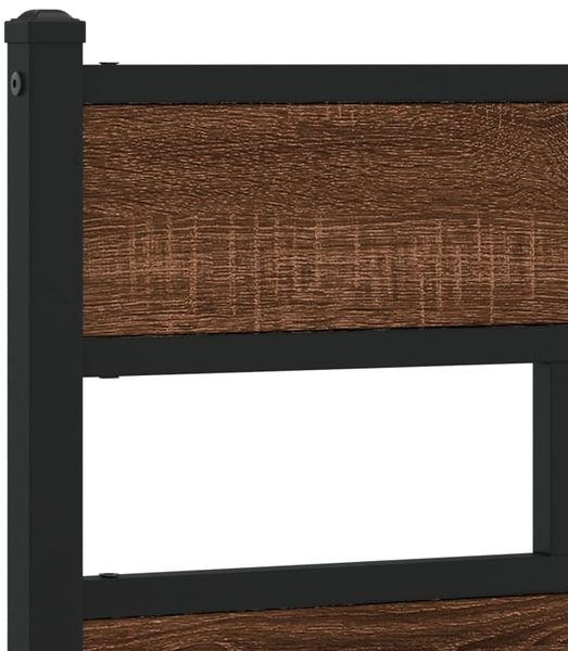 vidaXL Bettgestell ohne Matratze Braun Eiche 120x200 cm Holzwerkstoff 4017342 Bild 8