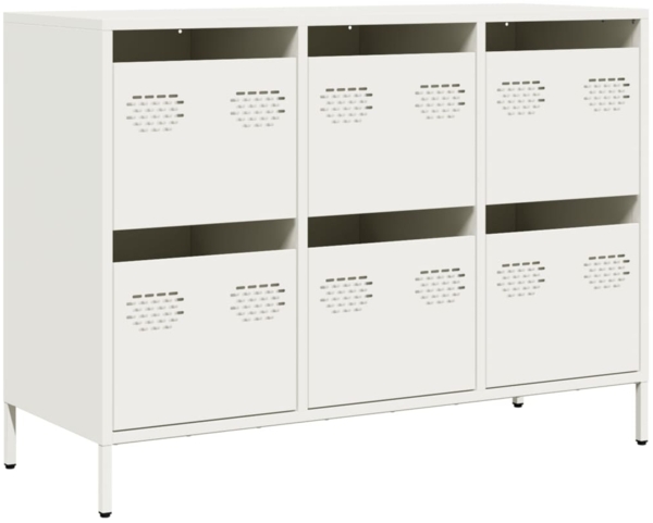 vidaXL Sideboard Weiß 101,5x39x73,5 cm Kaltgewalzter Stahl 851267