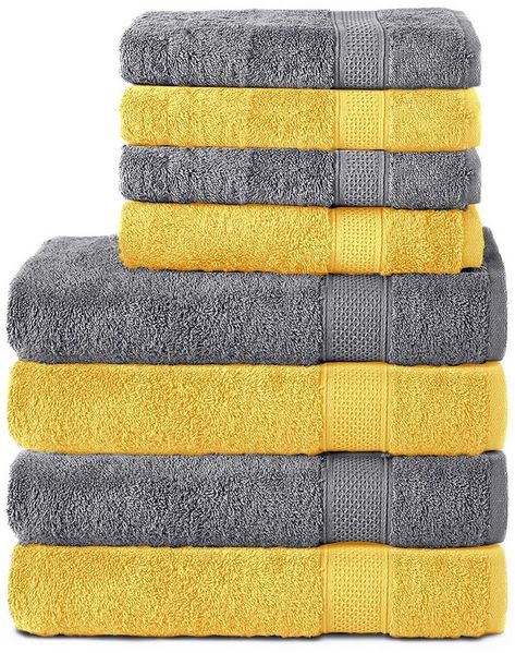 Komfortec Handtuch Set aus 100% Baumwolle, 4 Handtücher 50x100 cm und 4 Badetücher 70x140 cm, Frottee (Packung, 8-St), Duschtücher & Badehandtuch, Weich, Towel, Groß