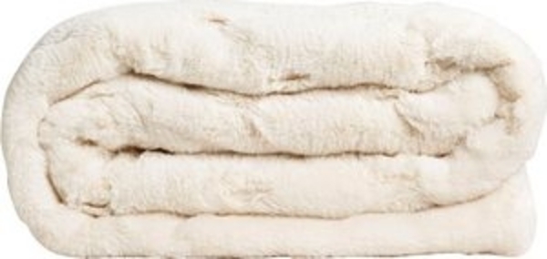 Webpelzdecke Felldecke Kuscheldecke Plaid 150x200 Rhombus creme 40082 Bild 6