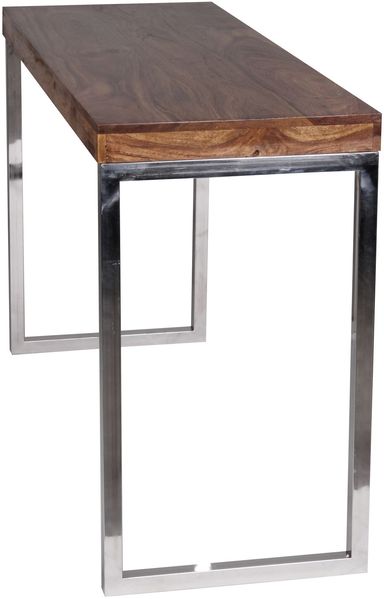 Wohnling Sheesham Konsolentisch mit Metallbeinen, Massivholz, 120x45 cm Bild 16