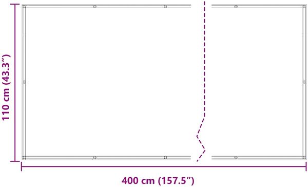 vidaXL Balkonsichtschutz Gelb 110 x 400 cm Oxford-Stoff 42030801 Bild 7