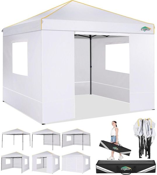 COBIZI Pavillon 3x3 Wasserdicht Stabil Faltpavillon Pop Up Partyzelt Strand