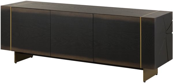 Lowboard Eiche 180x50x65 dunkelbraun lackiert BEAMS #55