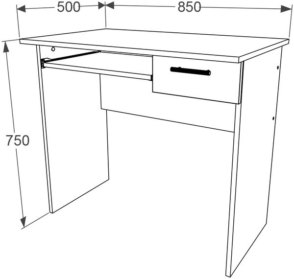 VCM Schreibtisch Arusa 918614 Anthrazit H. 75 x B. 85 x T. 50 cm Bild 4