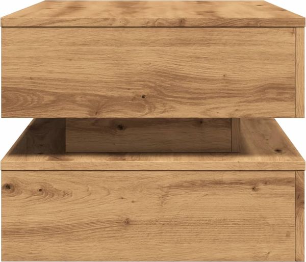 vidaXL Couchtisch mit LED-Leuchten Artisan-Eiche 90x50x40 cm 857719 Bild 8