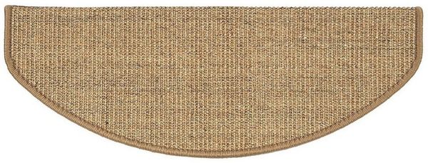 Karat Stufenmatte Sisal Urban, Stufenschutz, viele Farben, Matte, Halbrund, mit stabilem Klebewinkel