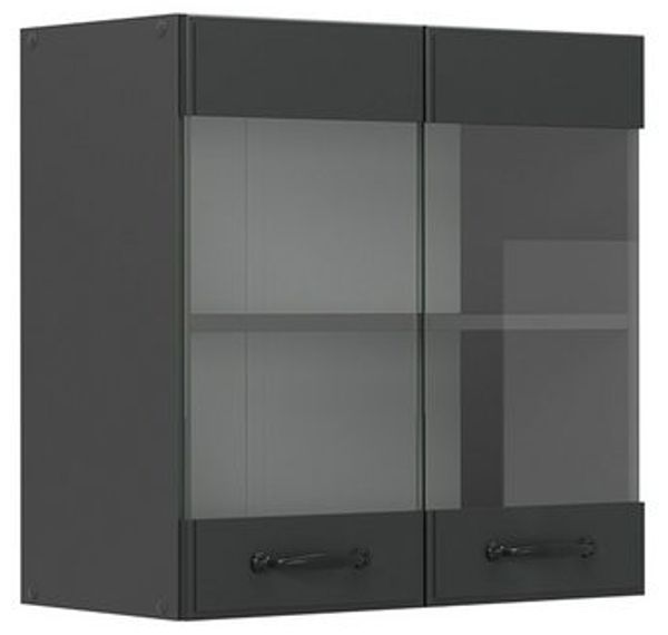 Küchenglasschrank R-Line Anthrazit Landhaus 60 cm Vicco Bild 4