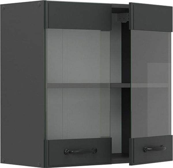 Küchenglasschrank R-Line Anthrazit Landhaus 60 cm Vicco Bild 3