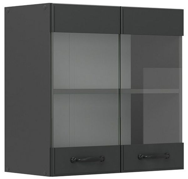 Küchenglasschrank R-Line Anthrazit Landhaus 60 cm Vicco Bild 5