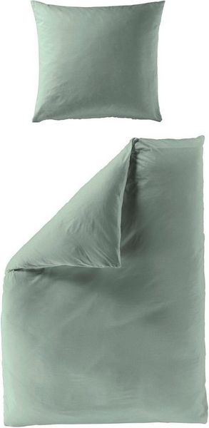 BIERBAUM Bettwäsche Elegant uni, Mako-Satin, 2 teilig, Mako-Satin, 100 % Baumwolle, Uni, pflegeleicht Bild 5