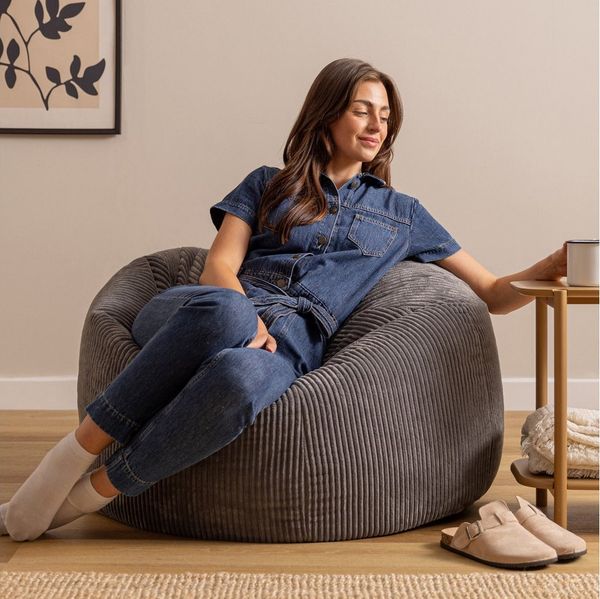 icon Sitzsack Erwachsene XXL aus Cord „Kingston“, Sitzsack XXL, Made in Germany, für Erwachsene & Kinder, für Wohnzimmer