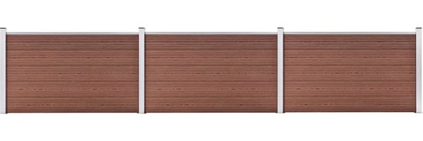 vidaXL Gartenzaun WPC 526x106 cm Braun 3053244