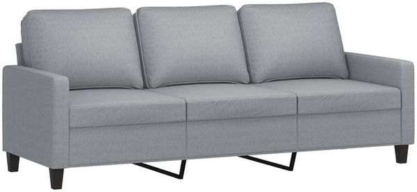 vidaXL 3-Sitzer-Sofa mit Hocker Hellgrau 180 cm Stoff 3201037 Bild 4