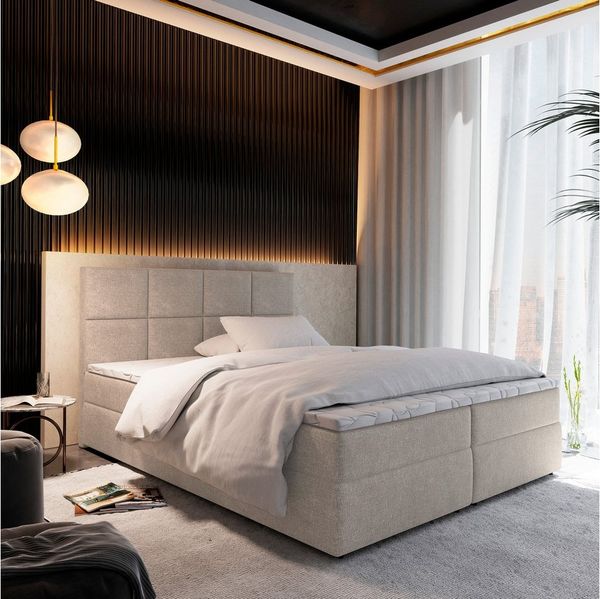 Masseno Boxbett LENA 160x200 cm mit Bonell Matratze und Topper
