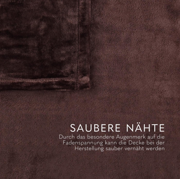 Kuscheldecke "Mirabella" - Cashmere Touch Braun 220x240 cm Bild 5