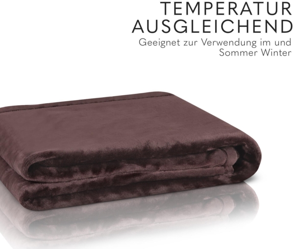 Kuscheldecke "Mirabella" - Cashmere Touch Braun 220x240 cm Bild 7