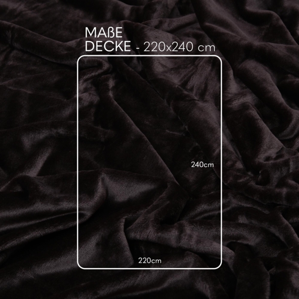 Kuscheldecke "Mirabella" - Cashmere Touch Braun 220x240 cm Bild 2