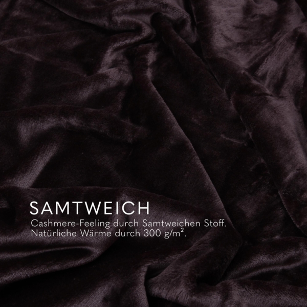 Kuscheldecke "Mirabella" - Cashmere Touch Braun 220x240 cm Bild 3