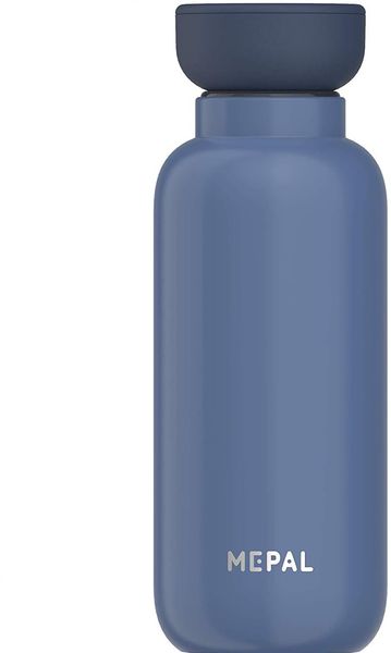 Mepal - Isolierflasche Ellipse - Doppelwandige Thermo Wasserflasche - Thermosflasche für Unterwegs - 9 Stunden heiß & 12 Stunden kalt - Edelstahl - 350 ml - Nordic Denim
