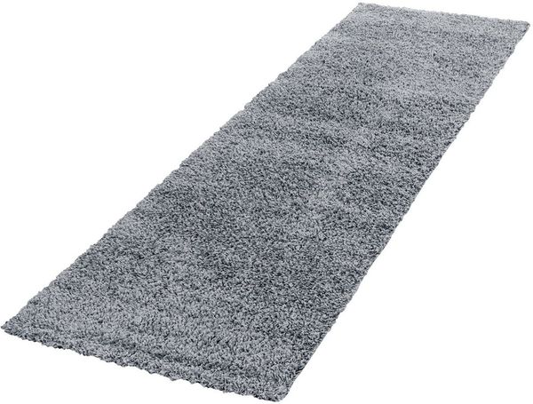 Shaggy Teppich LIFE LIGHTGREY 80 X 250cm Läufer