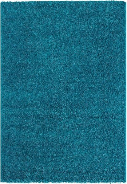 Vimoda Hochflor-Teppich Shaggy Türkis, Rechteckig, Höhe: 30 mm, Langflor Läufer Einfarbig Modern Wohnzimmer