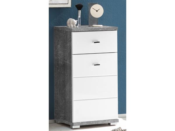 Unterschrank >Peter< in Beton aus MDF - 38x73x30cm (BxHxT)