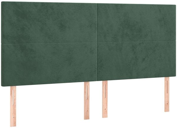vidaXL Boxspringbett mit Matratze Dunkelgrün 160x200 cm Samt 3132570 Bild 5