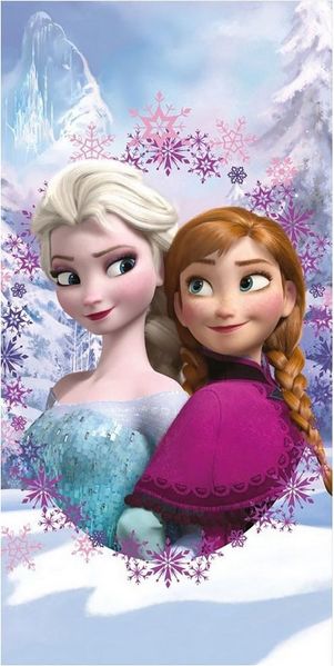 Disney Handtücher Disney Frozen Anna Elsa Strandtuch Badetextilien 70x140cm 2er-Set, Frottee (Set, 2-St)