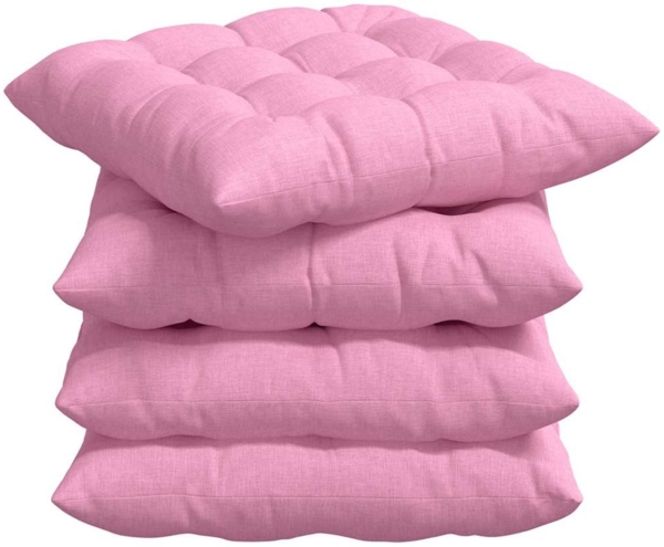 vidaXL Sitzkissen 2 pcs Rosa 40 x 40 x 6 cm Stoff 42015161