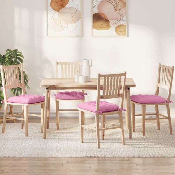 vidaXL Sitzkissen 4 pcs Rosa 40 x 40 x 6 cm Stoff 42015161