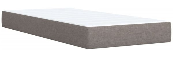 vidaXL Boxspringbett mit Matratze Taupe 90x200 cm Stoff 3288089 Bild 9