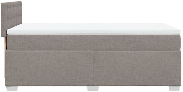 vidaXL Boxspringbett mit Matratze Taupe 90x200 cm Stoff 3288089 Bild 11